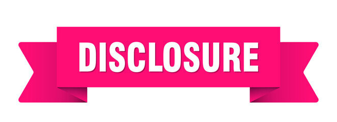 disclosure ribbon isolated on transparent background. disclosure ribbon