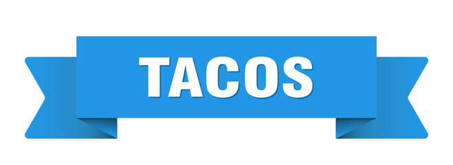 tacos ribbon isolated on transparent background. tacos ribbon