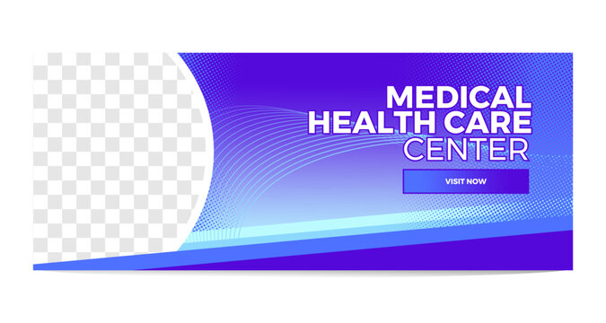 Medical healthcare social media banner design, web banner template, timeline cover post. Vector Eps	 - Powered by Adobe