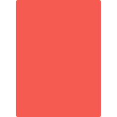 Solid Coral Red Rounded Rectangle Shape Icon on Transparent Background Simple Graphic Element Geometric Design Solid Color Flat Design