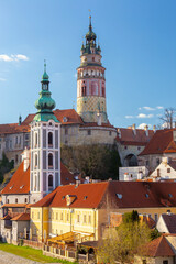 Obraz premium Tower of Cesky Krumlov in Cesky Krumlov Czech Republic