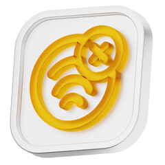 Obraz premium 3d signal wireless connection failed ui office business element