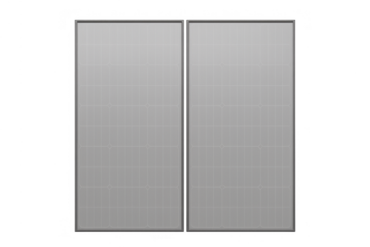 Elevator doors closing, abstract metal texture with subtle grid. Modern lift entrance, isolated on transparent background