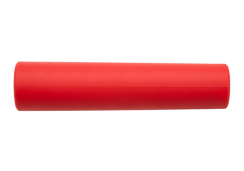 Simple red cylindrical object isolated for design and product elements isolated on transparent background