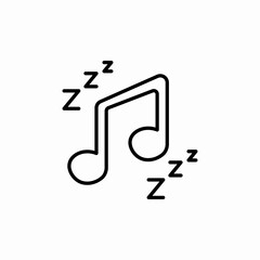 sleeping music icon sign vector
