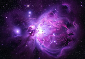Stunning cosmic nebula bursting with radiant energy, perfect for science, space exploration, and imagination concepts