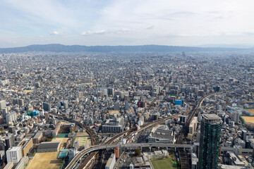 大阪市の街並み 天王寺バイパス