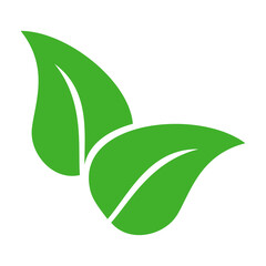 Leaf vector symbol, leaf illustration or leaf emoji in flat style. Spring leaf design, ecological nature theme.	