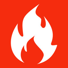 Fire emoji vector symbol sign in flat style. vector illustration of flame	