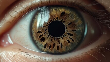Close-up of human eye with detailed iris