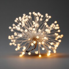 Decorative LED Light Display with Soft Glow on Grey Background