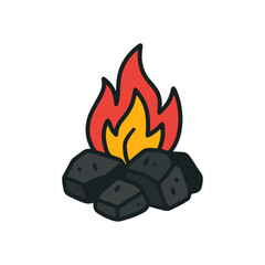 Charcoal Illustration on White Background