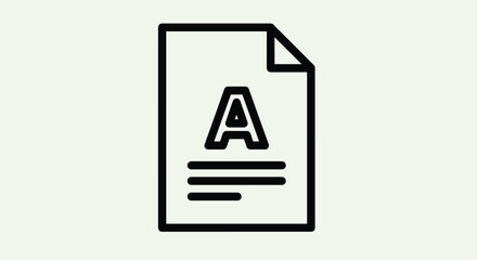 Professional document icon for business reports and presentations conveying authority and importance with classic design and simple style, Generative AI.