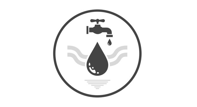 Conserve water with this modern water drop icon for environmental awareness sustainability projects and promoting water conservation initiatives, Generative AI.