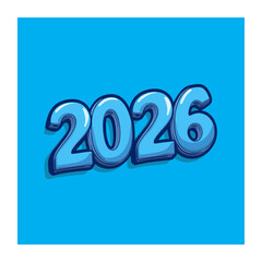 Golden 3D year numbers for a New Year celebration image