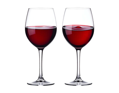 Two glasses of red beverage