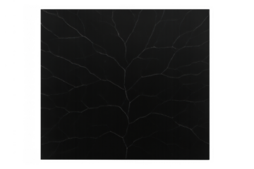 Black marble texture with white cracked veins creating abstract pattern on dark stone material transparent background