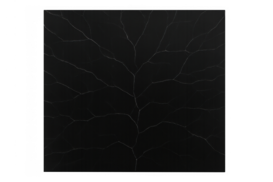 Black marble texture with white cracked veins creating abstract pattern on dark stone material transparent background - Powered by Adobe