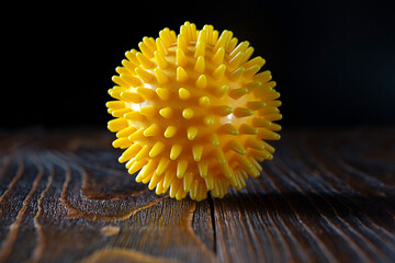 Rubber ball with spikes