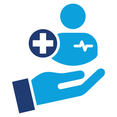 patient care Flat Blue Icon