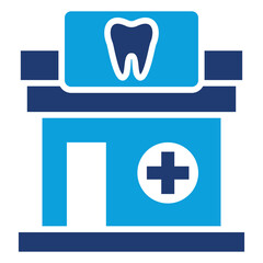 Obraz premium dental clinic Flat Blue Icon