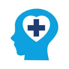 mental health Flat Blue Icon