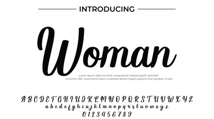 Woman - Elegant Script Font for Smooth Handwritten Design and Creative Typography