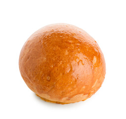 Tasty bun isolated on white background