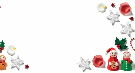 Festive Holiday Decorations Santa, Snowman, Stars, and Seasonal Cheer for a Joyous Celebration