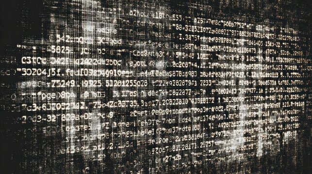 A textured background featuring a matrix of numbers and symbols, creating a digital or coded appearance.