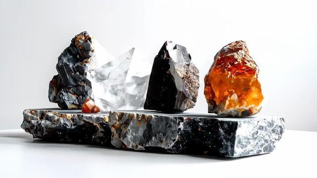 A Beautiful Collection of Raw Healing Crystals and Gemstones.