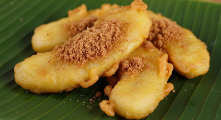 Crispy Pisang Goreng: Indonesian Fried Bananas with Sweet Coating and Crunchy Texture