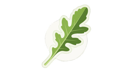 Fresh Arugula Leaf Graphic Design Element Isolated On A Black Background