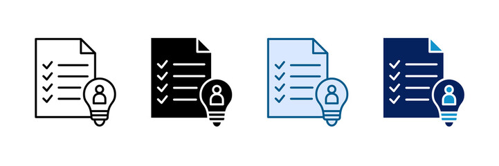 Logical Conclusion Icon Set Multiple Style Collection