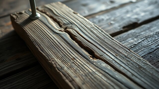 deformation. A wooden plank bent under weight, showing stress lines and texture. tutorial guides, club newsletters, designed for tourism and weekend activity guides, used by ui designers.
