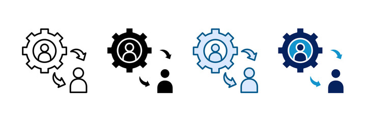 Mentorship Icon Set Multiple Style Collection