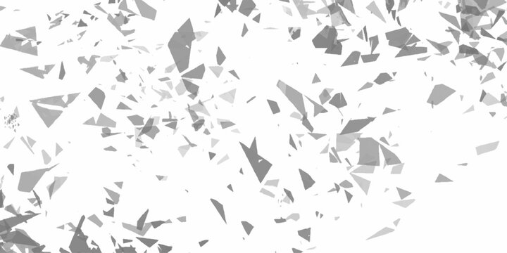 Silver shiny glitter sparkle confetti falling down on transparent background .Light Silver, Gray vector cover in polygonal style.  texture decoration backdrop object design