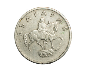 10 bulgarian stotinka coin obverse isolated on white background