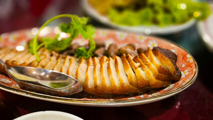Asian Crispy Deep-Fried Pork Golden Brown Close-Up