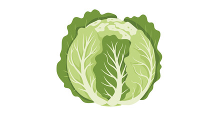 Obraz premium Freshly Picked Cabbage Isolated Against a Black Backdrop, Artistic Vegetable