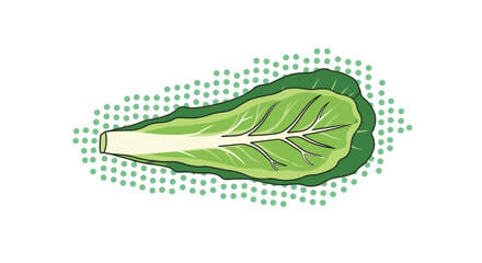 Obraz premium Fresh Lettuce Rendered on Black Background with Decorative Artistic Edging