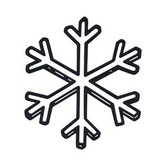 Obraz premium PNG Minimalist snowflake winter decoration
