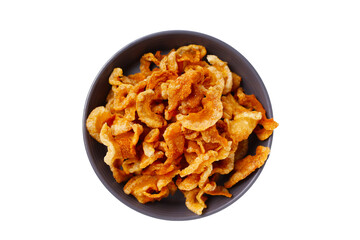Crispy pork rinds with crunchy texture.