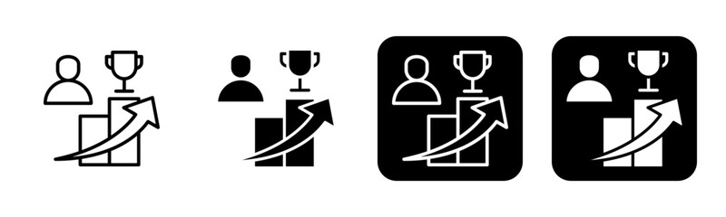 Competition Icon Line and Black Fill Style Collection