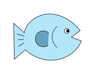 シンプルイラスト　魚