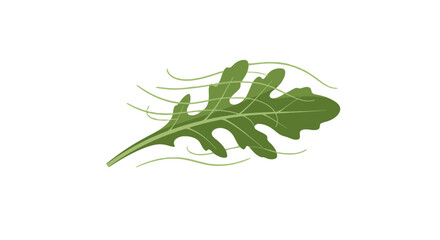 Obraz premium Green Leaf Floating In the Wind on a Black Background, Simple and Aesthetic Design