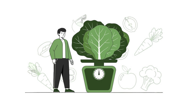 Healthy Lifestyle Choice: Conceptualizing Fresh Vegetables and Balanced Eating Habits