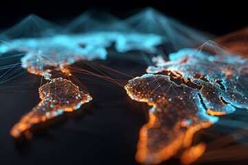 Flux geometry connects different areas on the world map in a fluid and unique way.