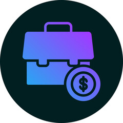 Briefcase icon for weather, website, application, printing, document, poster design, etc