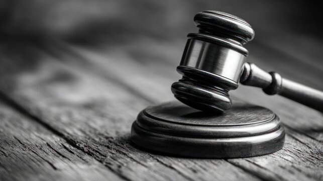 Judge's gavel on wooden table (1)